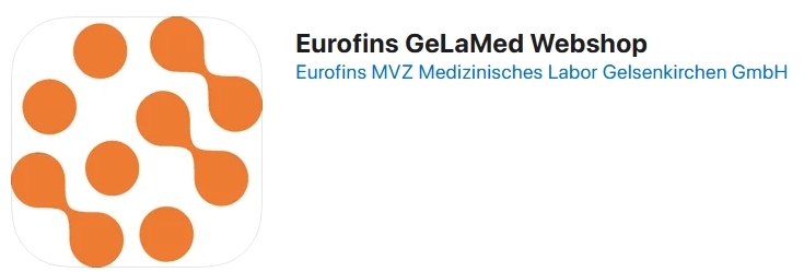 Corona Gurgeltest im Eurofins GeLaMed Webshop Logo des Eurofins GeLaMed Webshop, in dem der Corona Gurgeltest angeboten wird